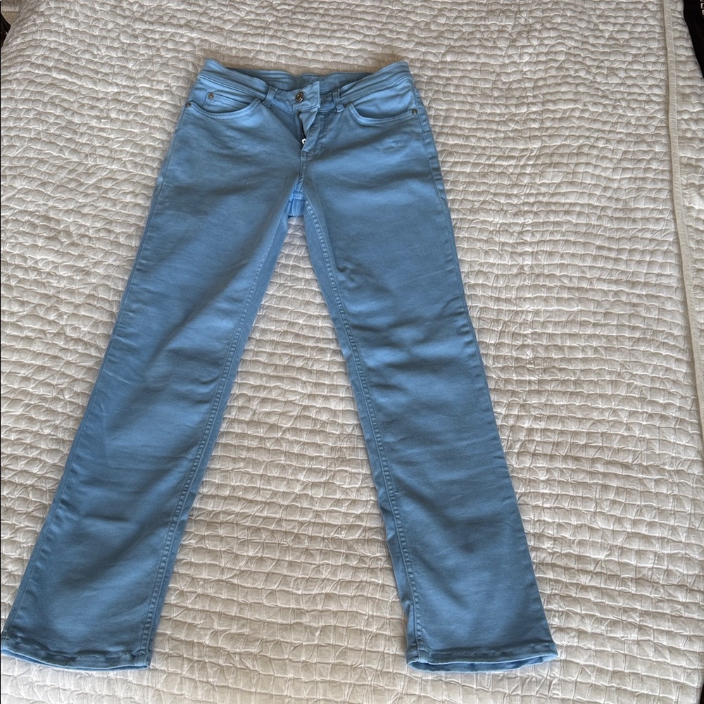 Escada Women's Sky Blue Straight Leg Jeans
